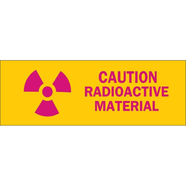 Brady Caution Radiation Sign, 3 1/2 in H, 10 in W, Polyester, Rectangle, 88750 88750 - main